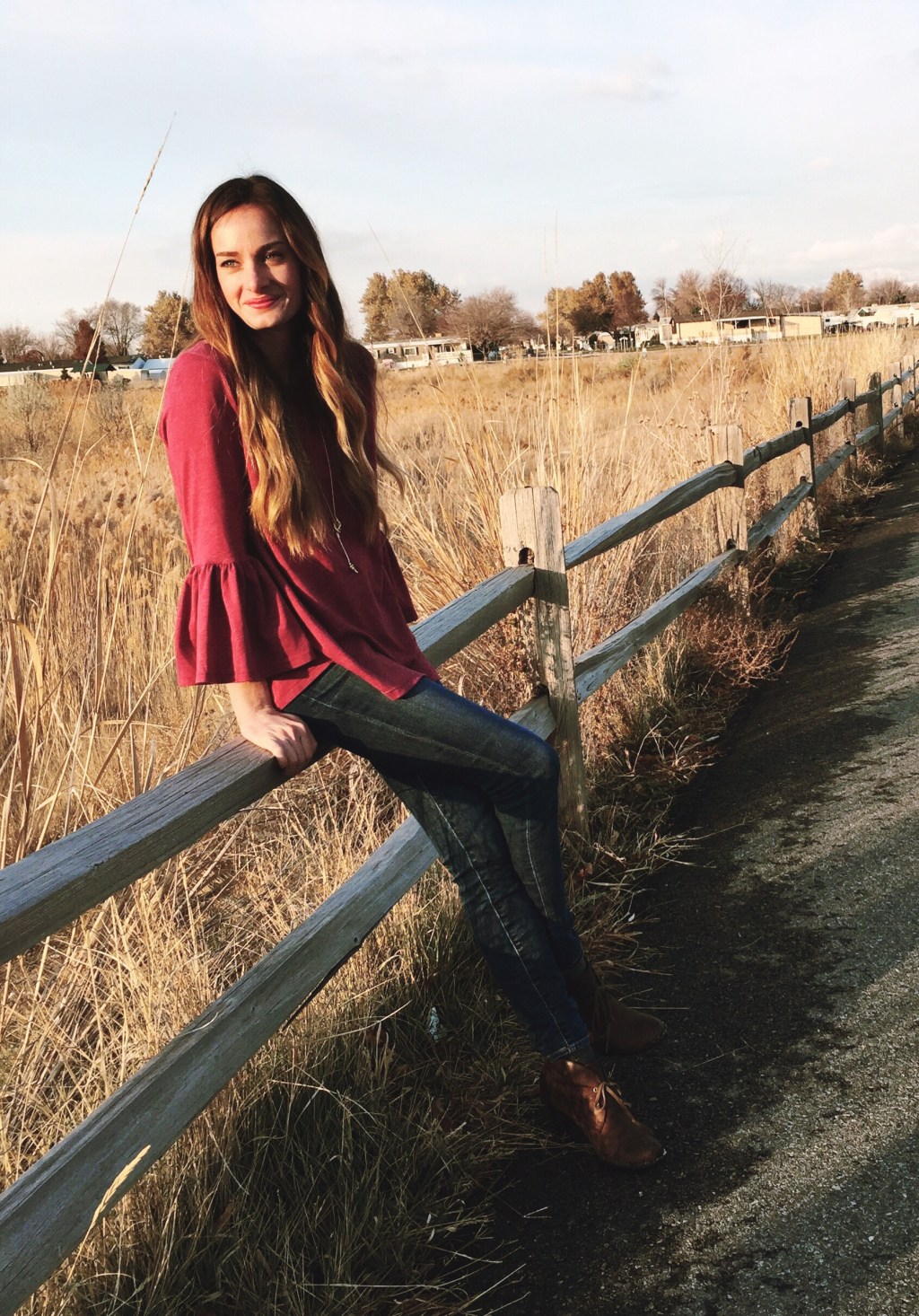 Knit Bell Sleeve&nbsp;Top