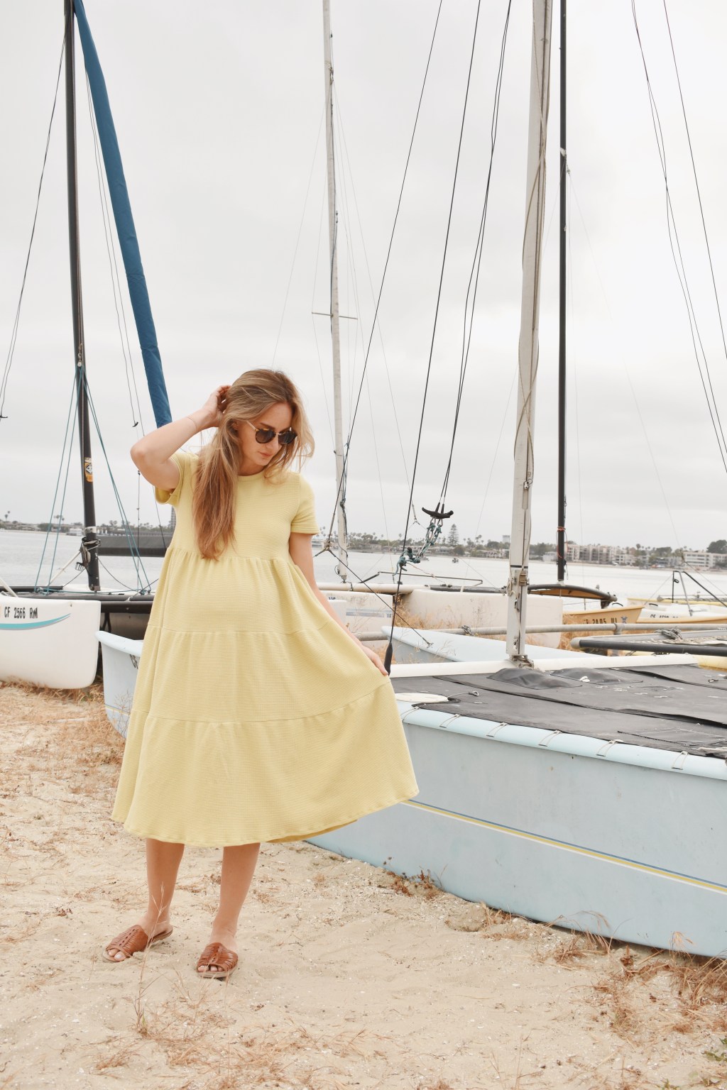 Mellow Yellow Tiered Dress with Baby&nbsp;Lock