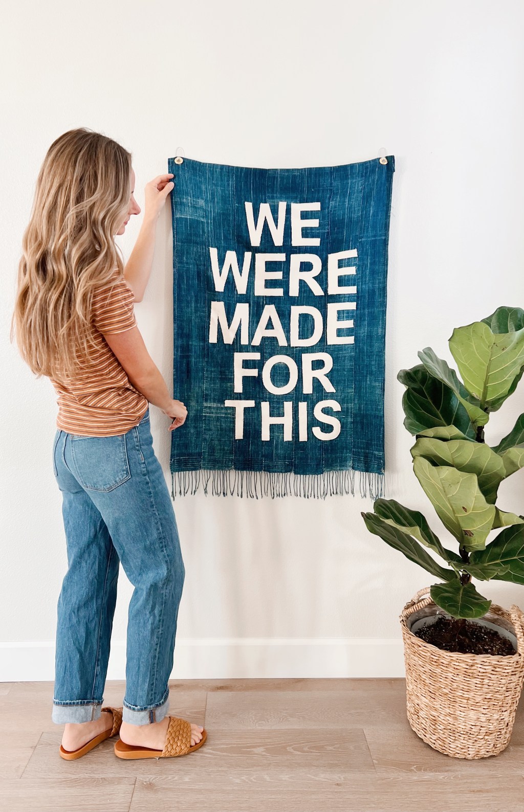 Indigo Mudcloth Wall&nbsp;Tapestry